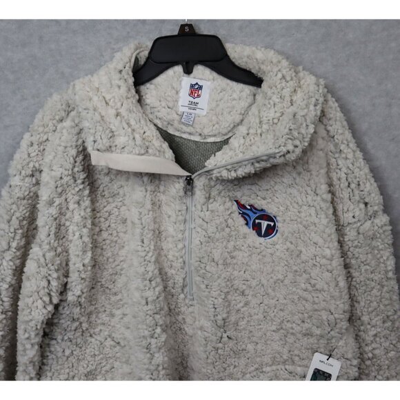 NFL Tennessee Titans Sherpa‎ Jacket Womens Large Football Quarter-Zip Pullover - Picture 3 of 13
